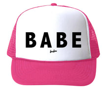 Load image into Gallery viewer, Babe Hot Pink &amp; White Trucker Hat
