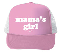 Load image into Gallery viewer, Mama&#39;s Girl Pink &amp; White Trucker Hat
