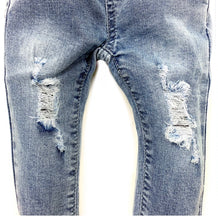Load image into Gallery viewer, Light Wash Distressed Denim
