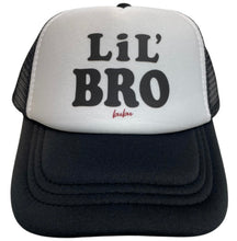 Load image into Gallery viewer, Lil&#39; Bro Black &amp; White Trucker Hat
