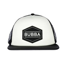 Load image into Gallery viewer, Bubba Black &amp; White Kids Trucker Hat Snapback Flat Bill
