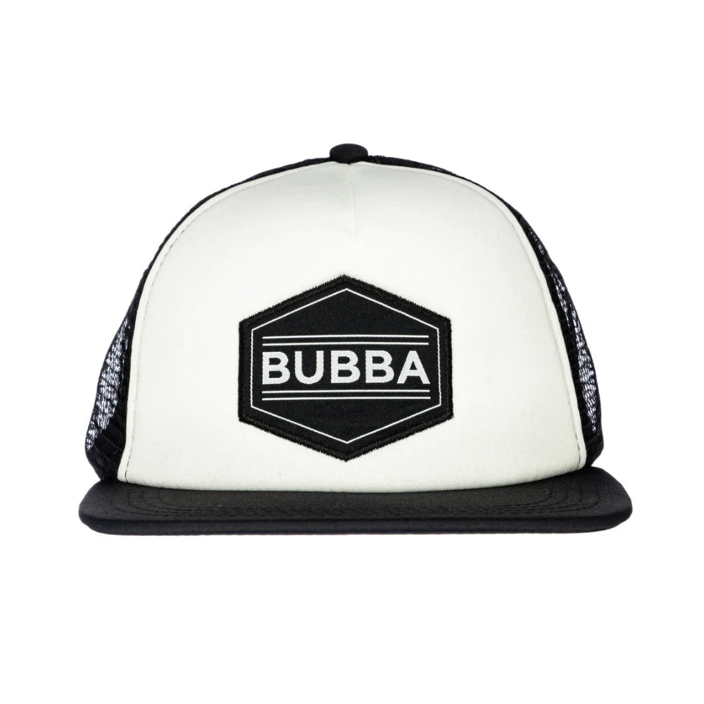 Bubba Black & White Kids Trucker Hat Snapback Flat Bill